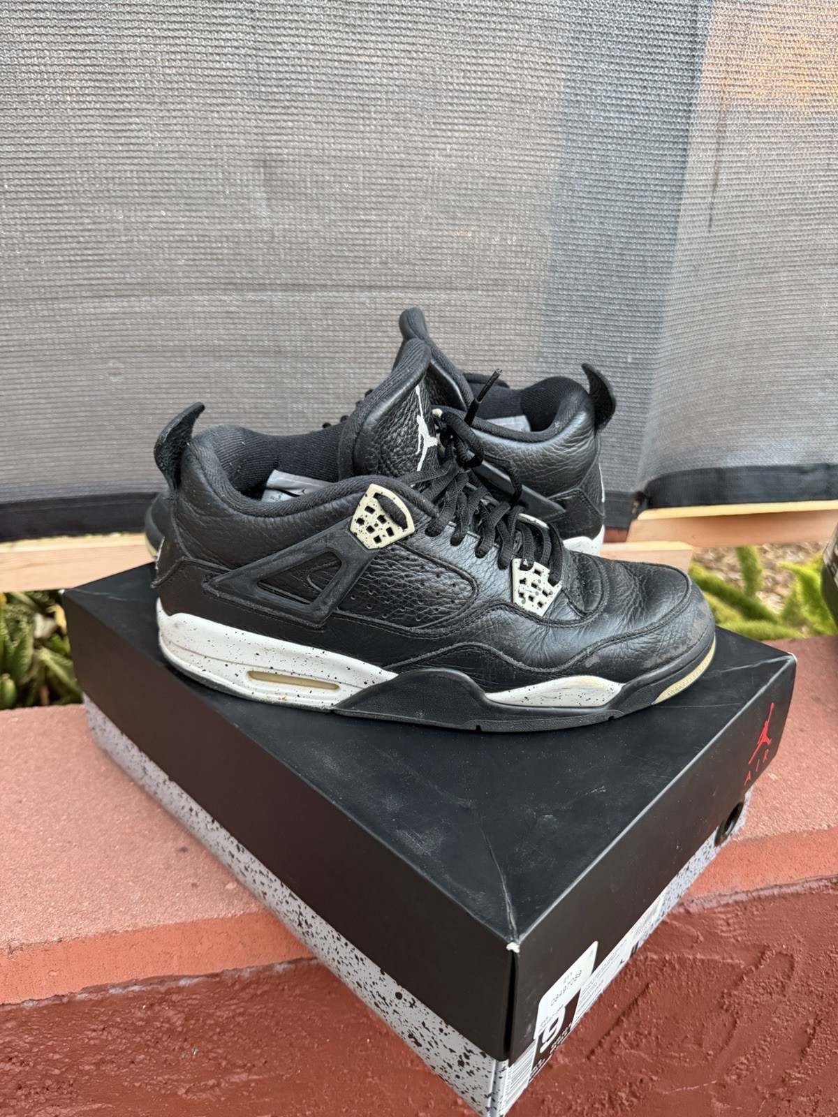 Jordan Air Jordan 4 Men’s Oreo 2015 Basketball Sneakers Black/Gray