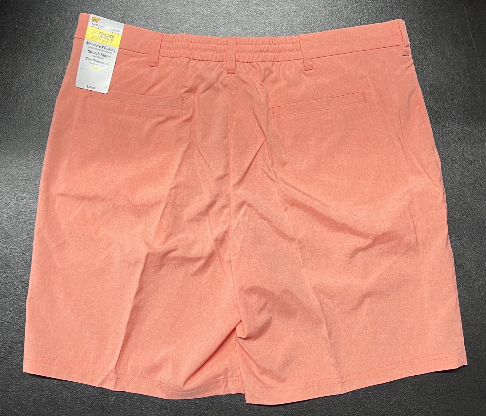 Nicklaus – Men’s – Shell Pink – Eco Choice Moisture Wicking Golf Shorts- Size 40