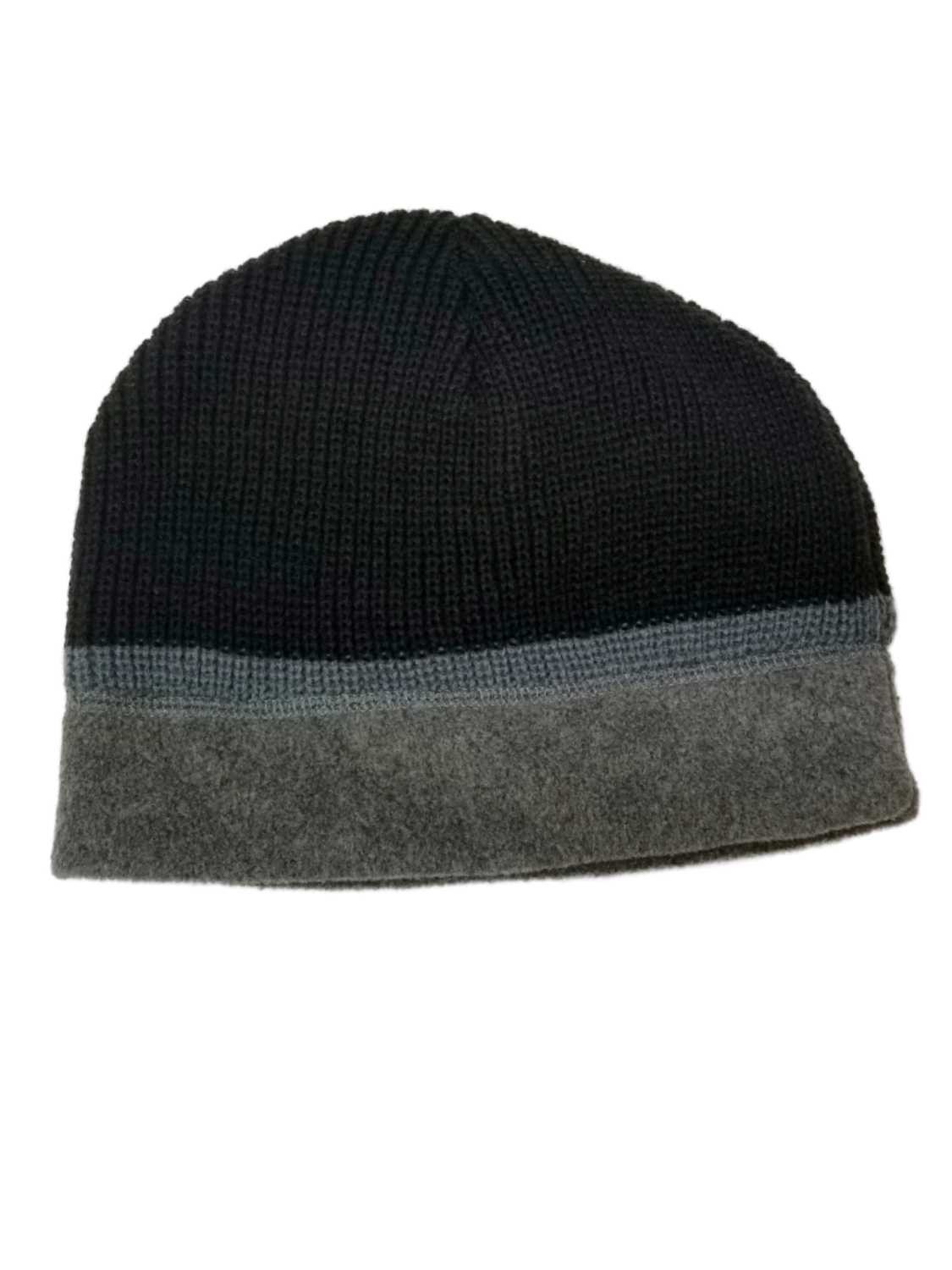 Men’s Black and Grey Winter Reversible Beanie Stocking Cap Hat