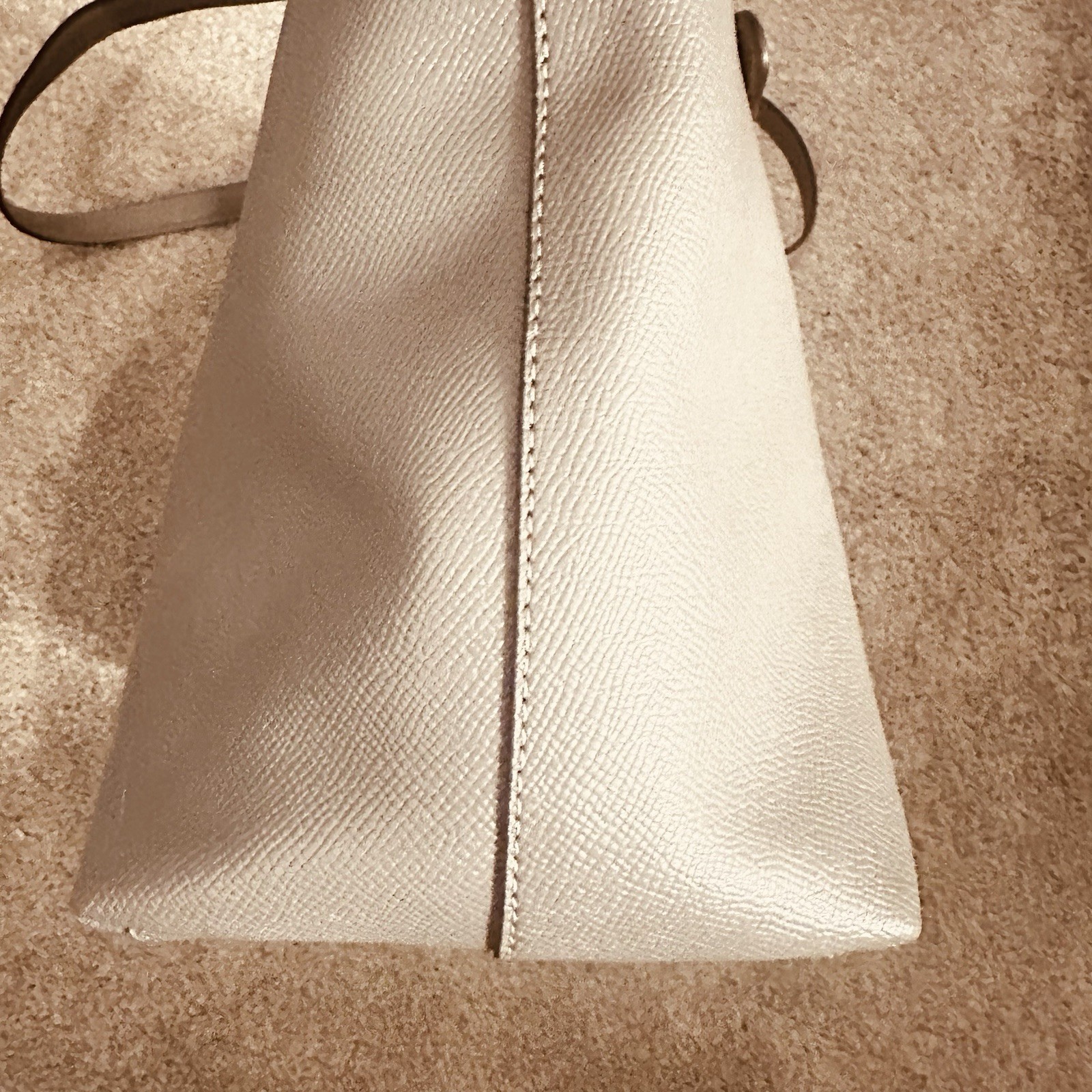 Coach Gallery Tote Large Crossgrain Leather Gray Zip Top Shoulder Bag F79608 EUC