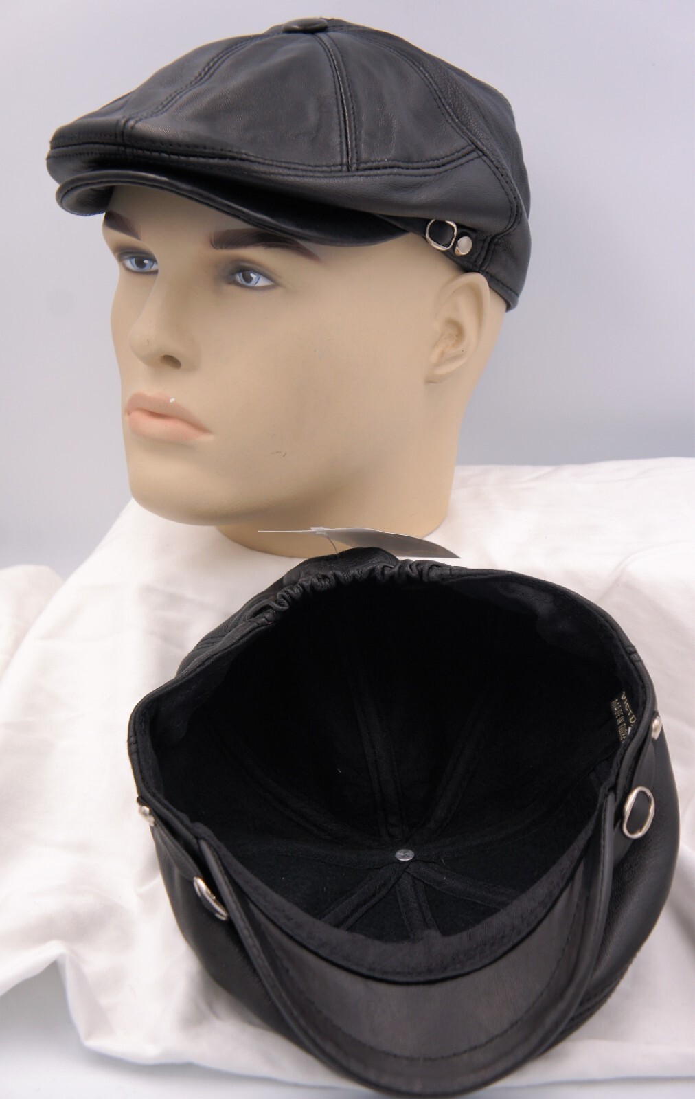 5 Colors REAL LEATHER Men Gatsby Newsboy Ivy Hat Golf Driving Flat Cabbie M-3XL