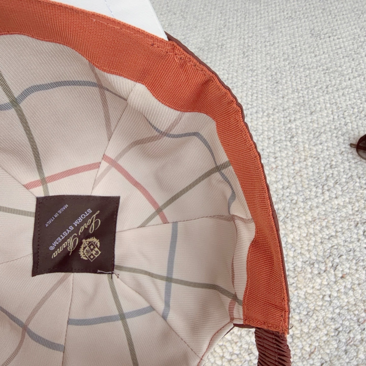 Loro Piana Rust Brown Baseball Cap Embroidered Logo Lightweight Outdoor Sports