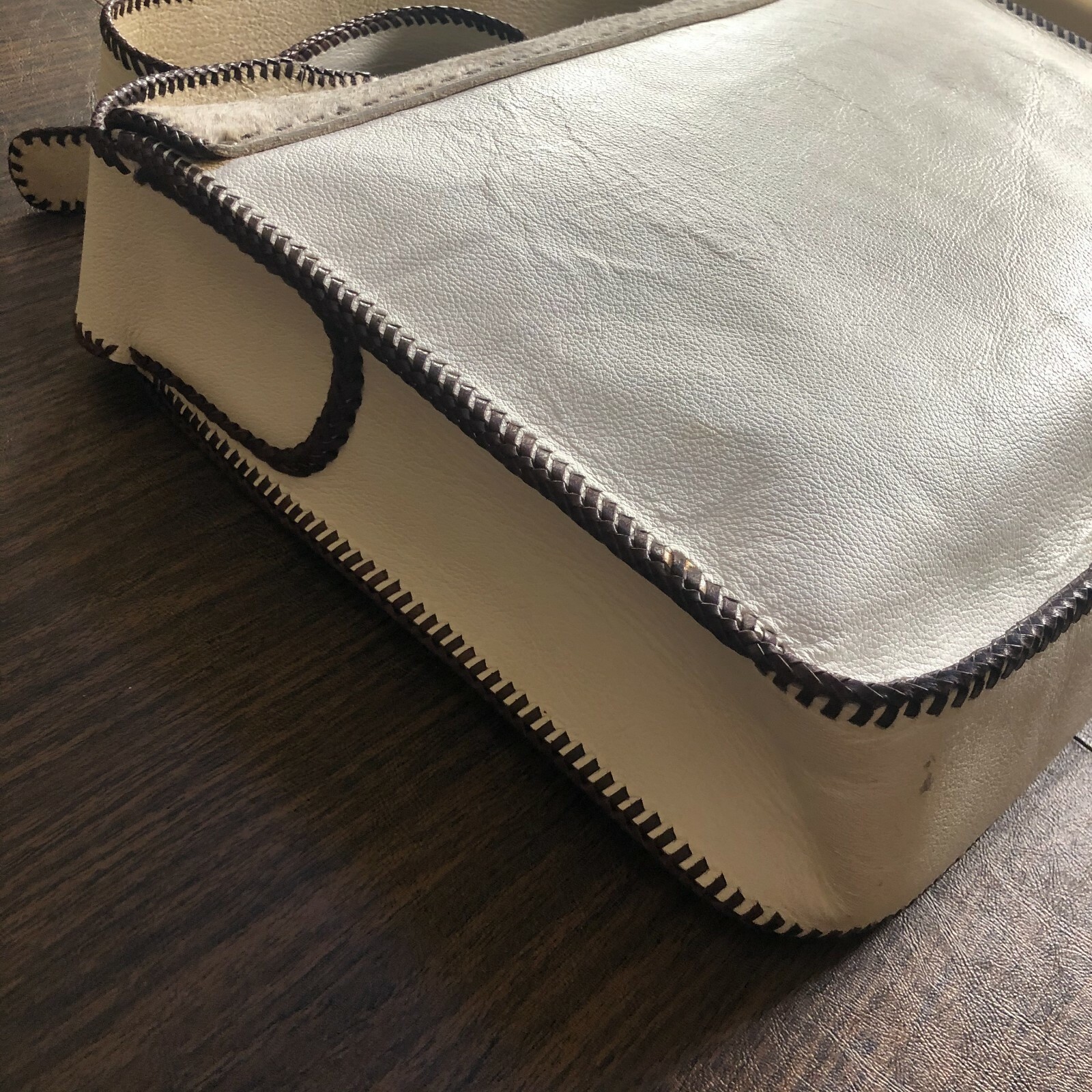 Divine Tribe by Chad Ypon Raw Hide Leather Laptop Satchel Messenger Bag RARE