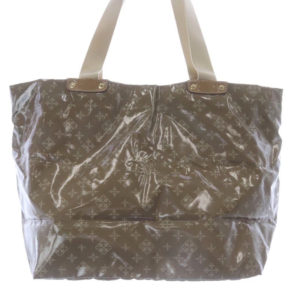 RUSSET Tote Bag Brown Fabric AB Condition 11×6.7×11.6in with Pouch