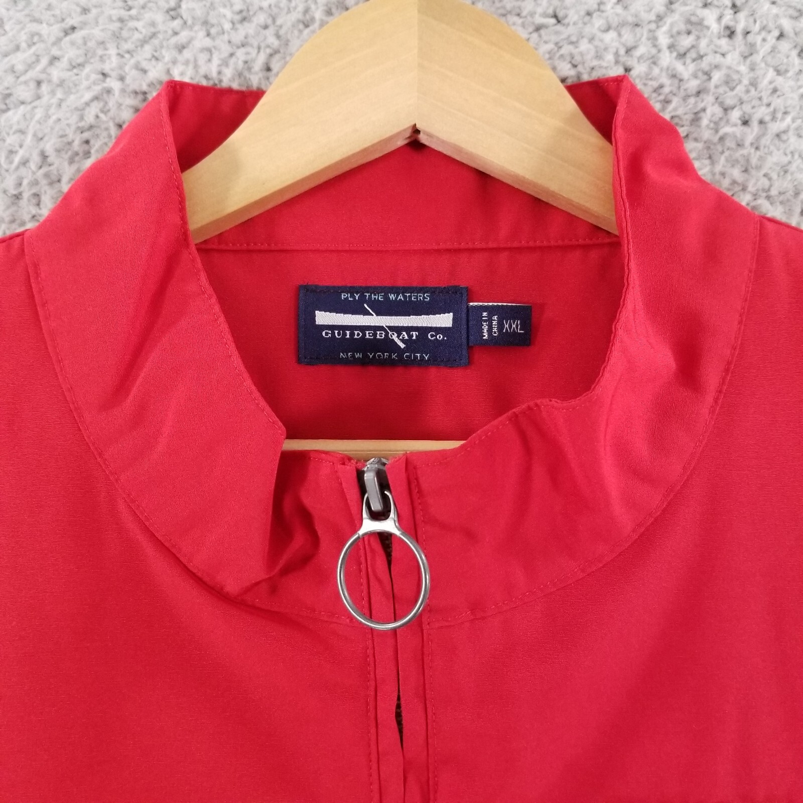 Guideboat Company Sailing Vest Mens XXL Red Full Zip Boating Yachting Cuttyhunk