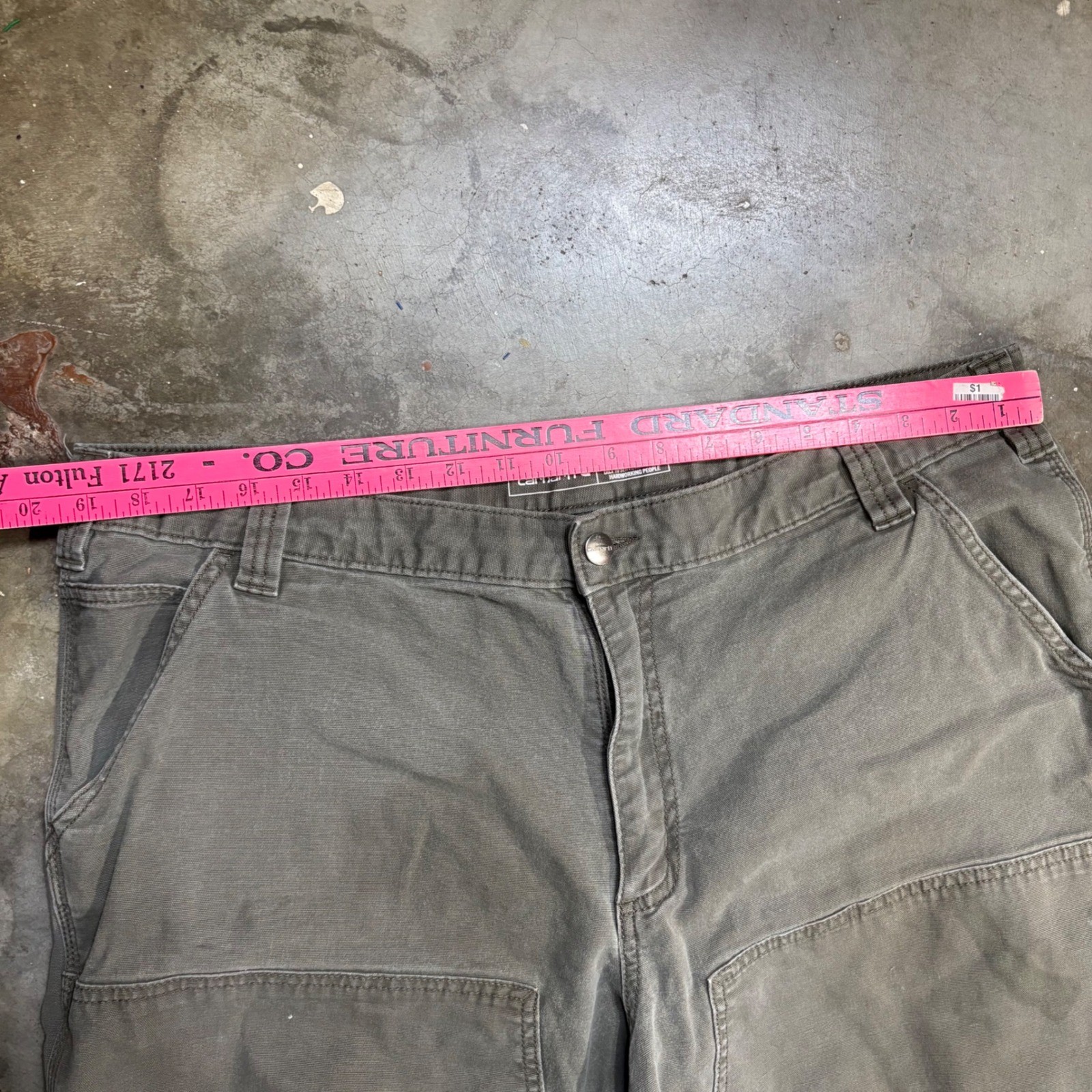 Carhartt 102802-217 Relaxed Fit Double Knee Work Pants Tarmac 40×32 Mens