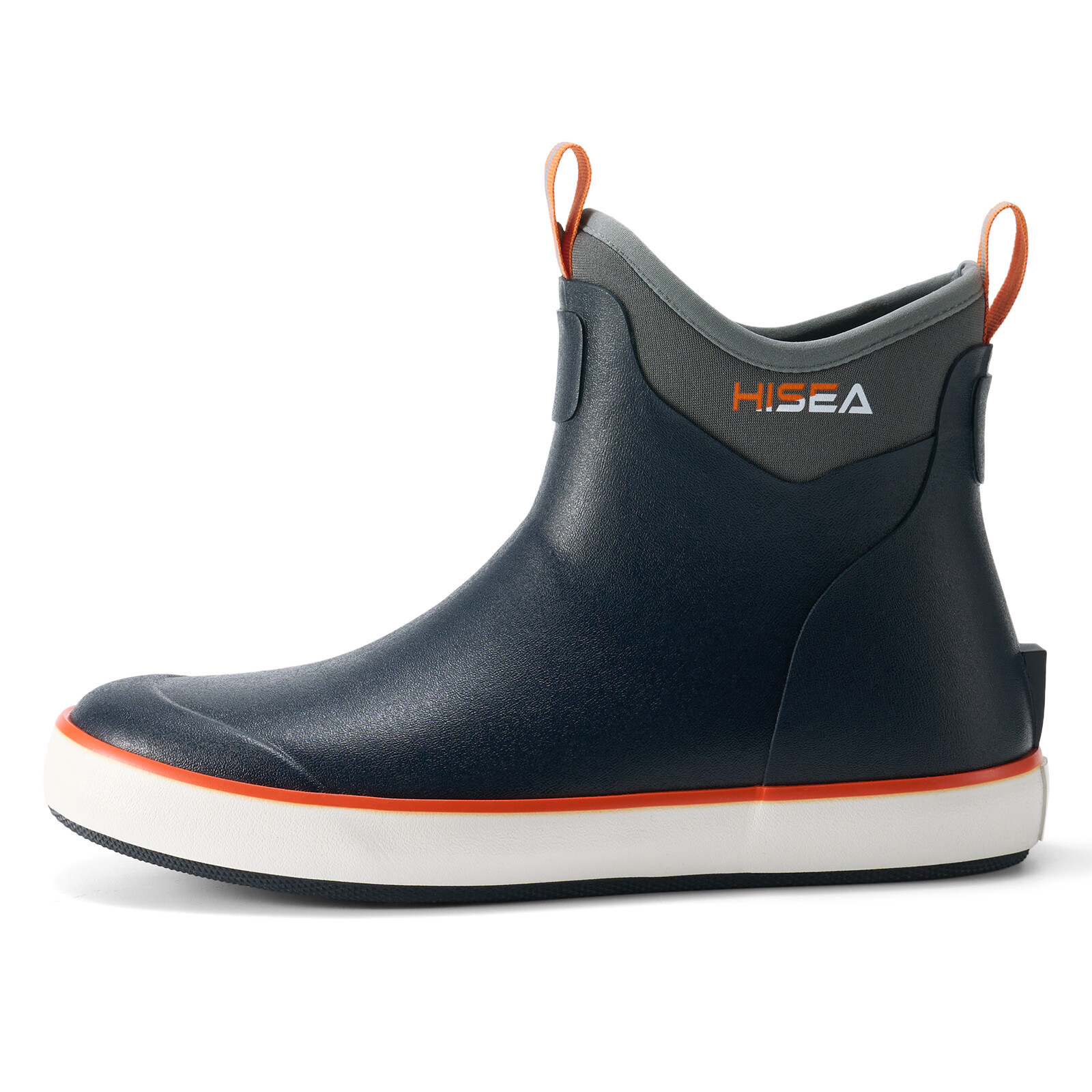 HISEA Men Deck Fishing Boots Waterproof Rain Boots Anti-Slip Cushioned Work Boot