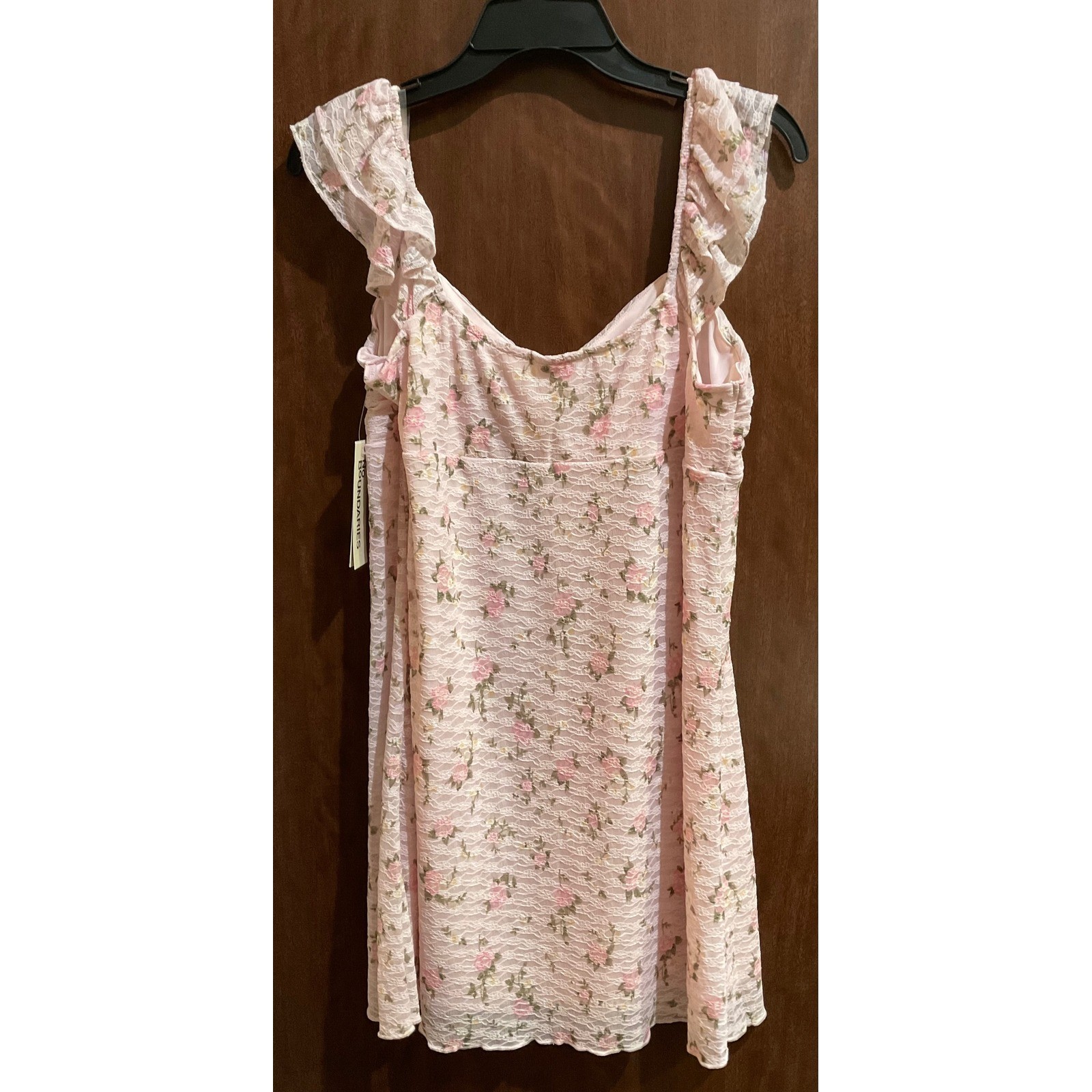 No Boundaries Double Ruffle Ruched Mini Dress, Women’s size XL H-048
