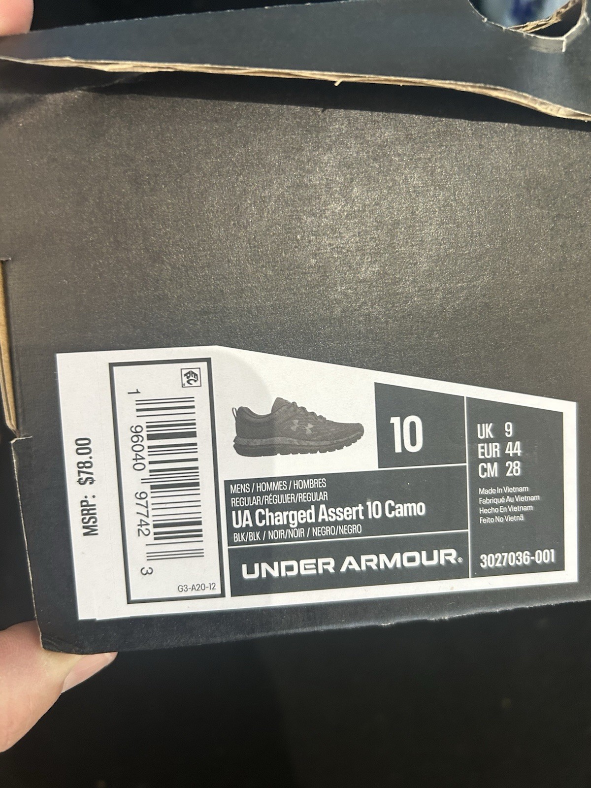 UA Charged Assert 10 Black Camo 3027036-001