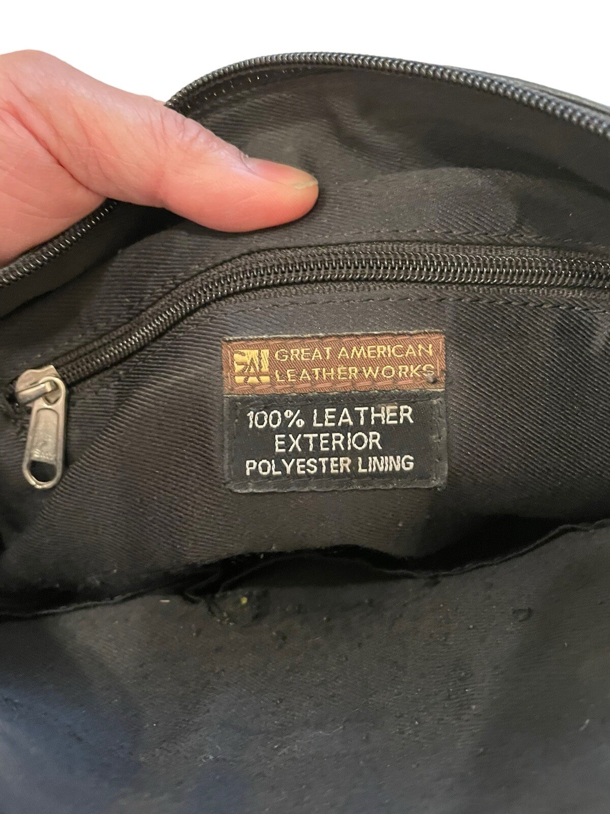 Good American Leather Works Shoulder Bag Leather Purse Black Size 10×11 GUC 👝
