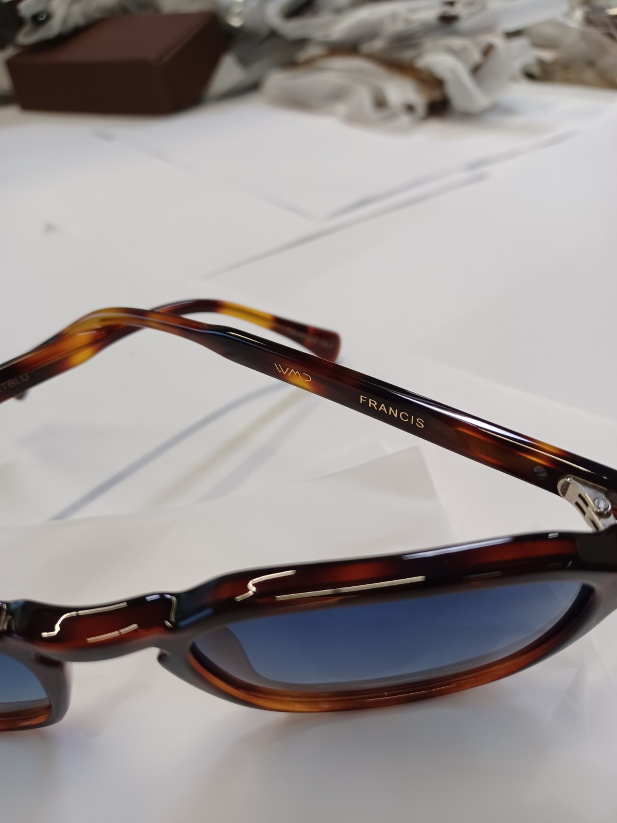 WMP Francis Brown Tortoise / Gradient Blue Lens 52-21-143 Sunglasses