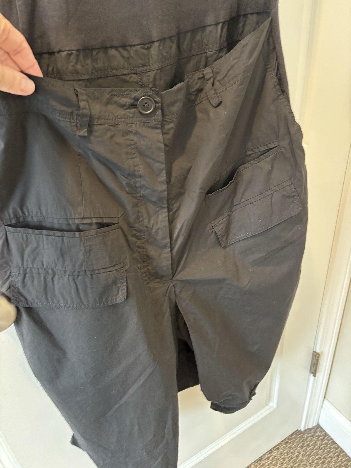 Rundholz Black Label SS14 Jersey Dress Attached Cotton Overshorts Drop Crotch S