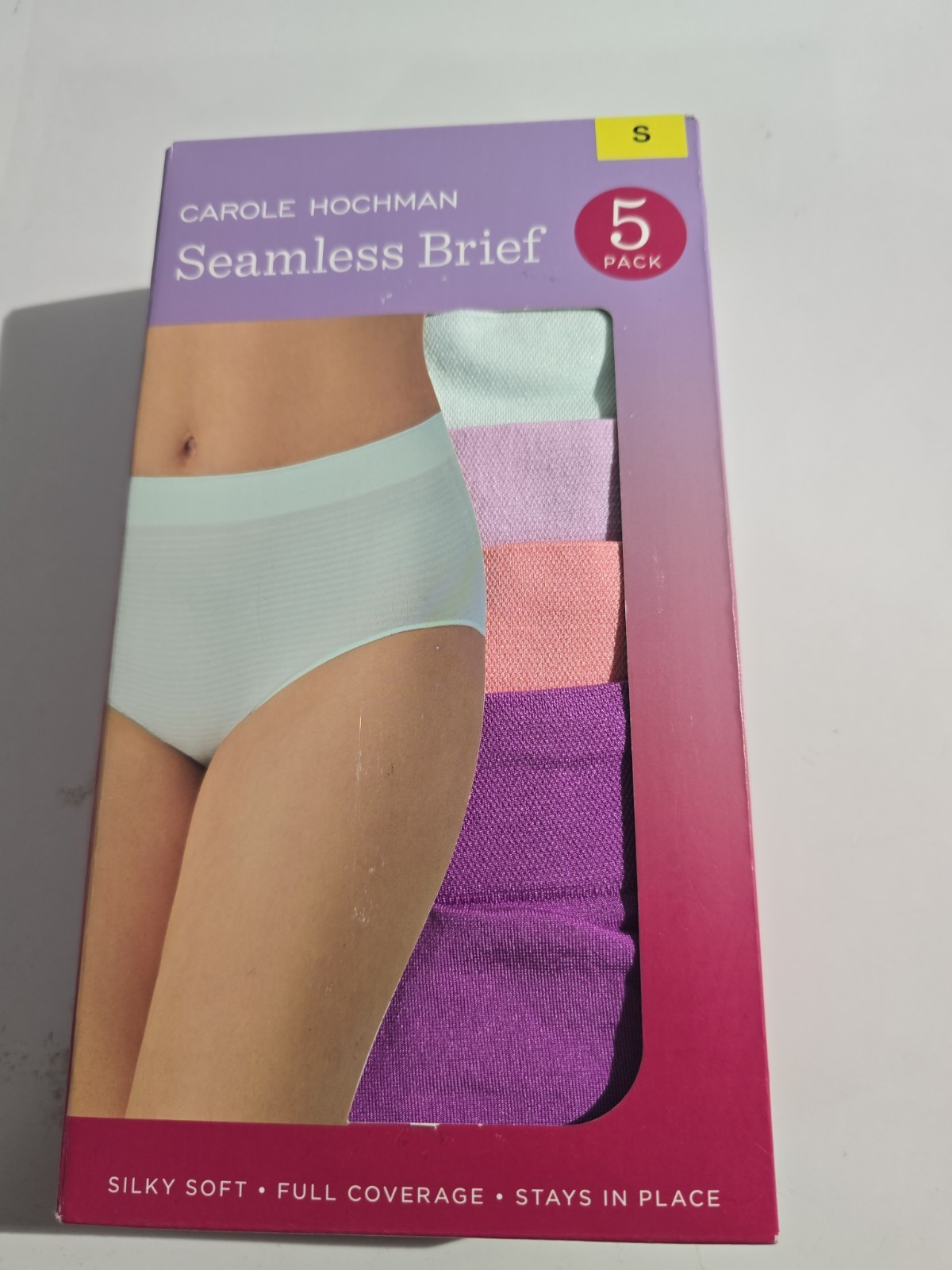 Carole Hochman Women’s S 5-Pack Seamless Briefs Silky Soft Multicolor