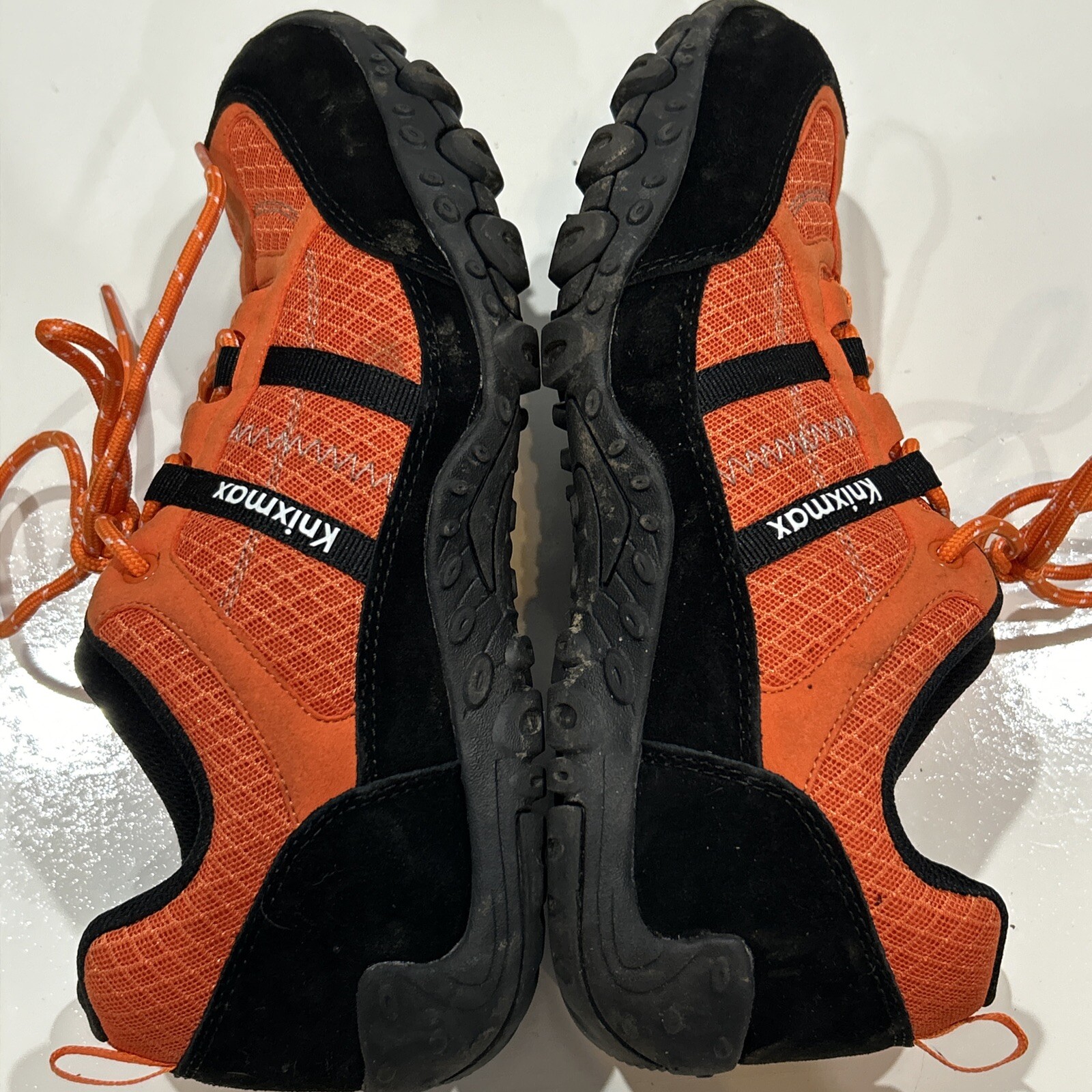 KnixMax Unisex Orange Low Top Hiking Trail Walking Trek Shoes 41 Men 8 Women 9.5