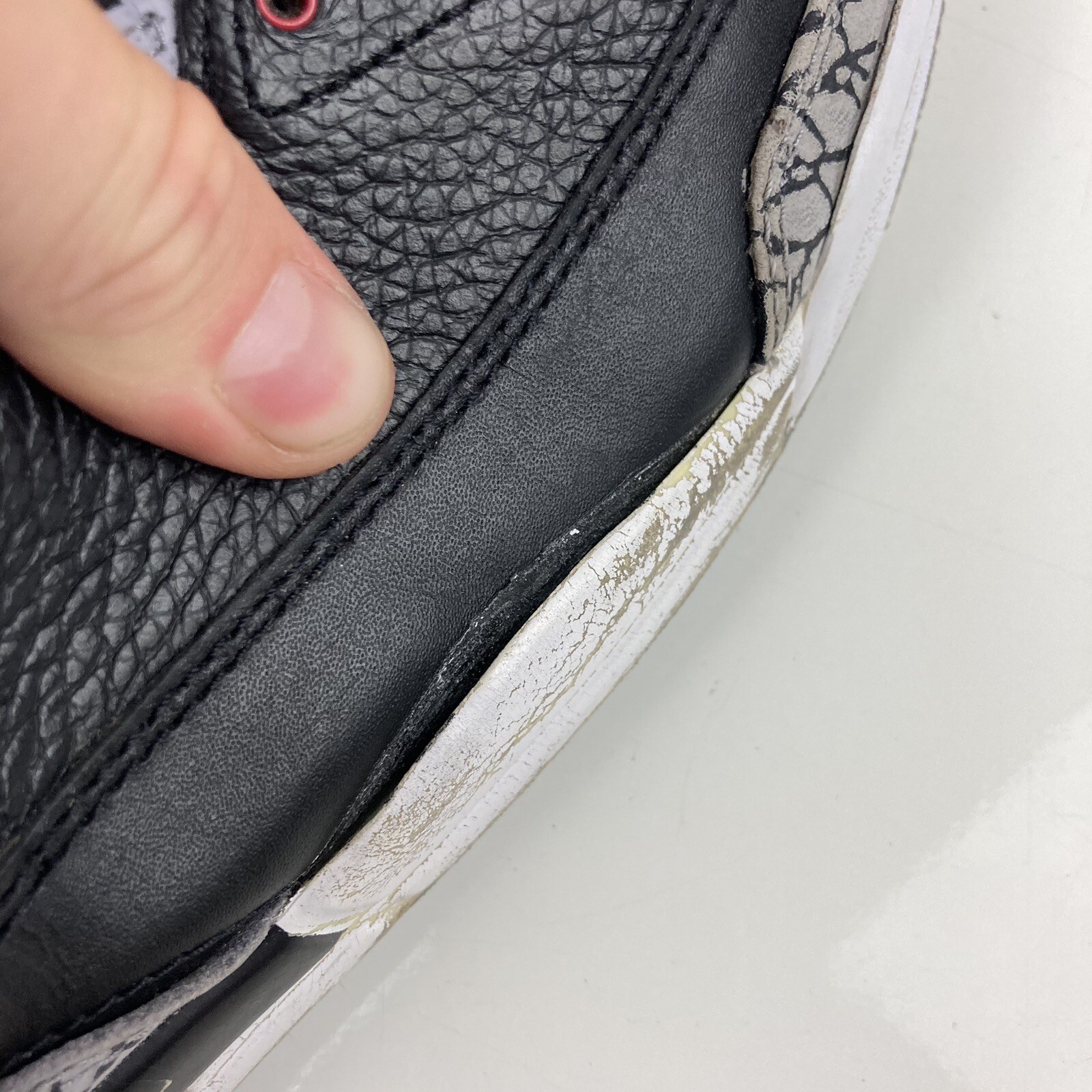 Nike Air Jordan Retro 3 Black Cement CDP 2008 Basketball Shoes Size 10.0 (Read)