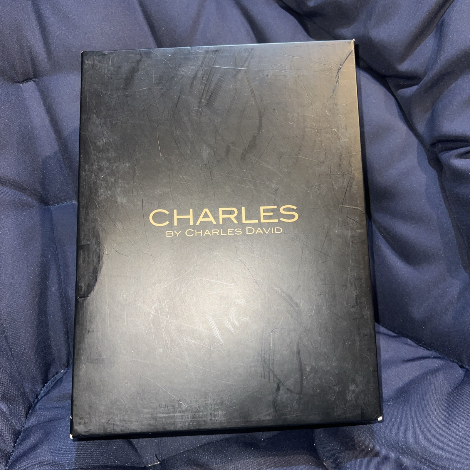 Charles by Charles David “Apollo” Black Faux Leather Cork Wedge Sandal Size 9.5M