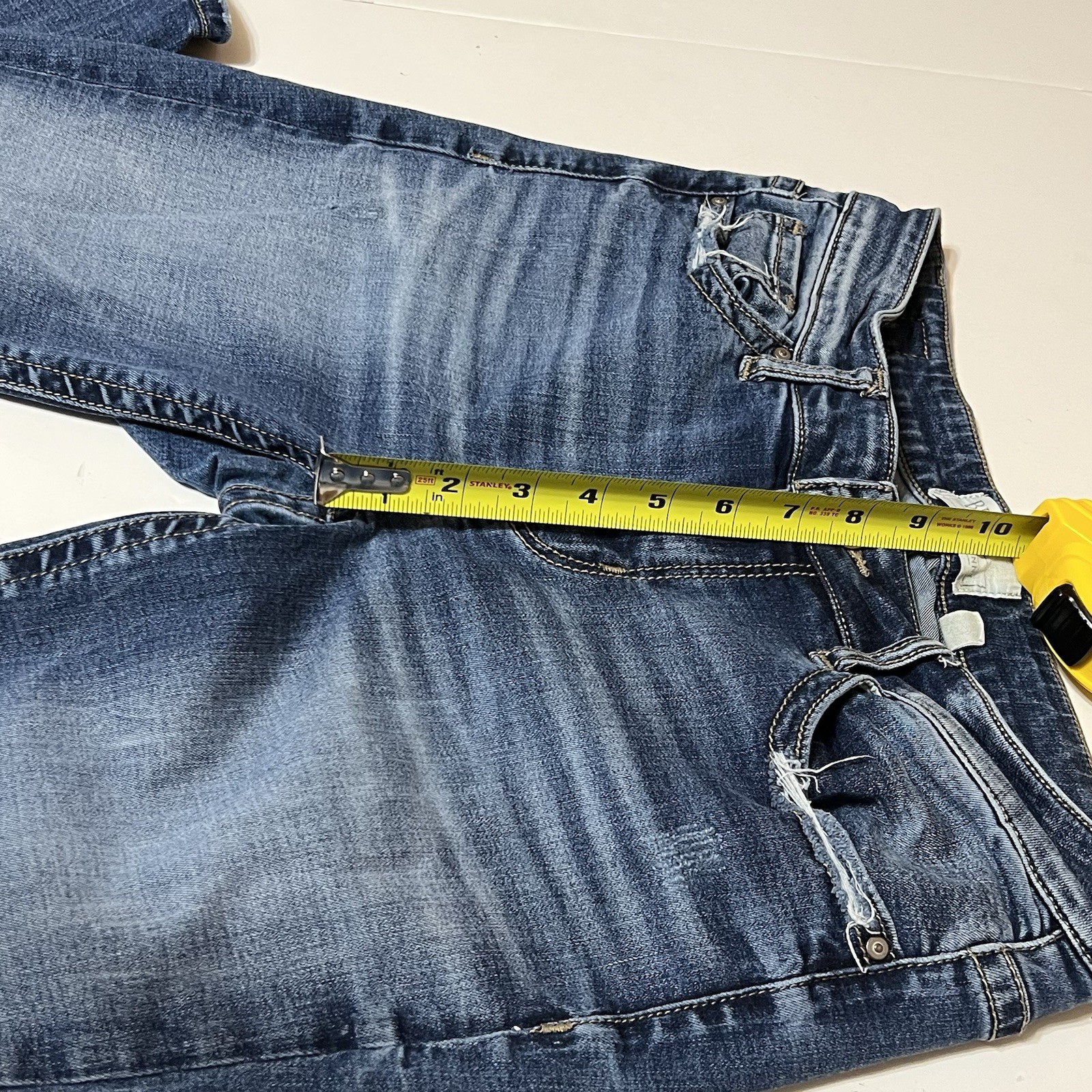 BKE Denim Payton Skinny Jeans Tag 27×31.5 Measures 29×28 Blue Distressed
