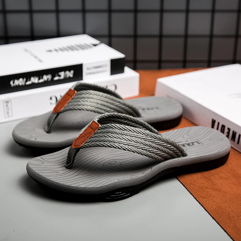 Men Flip Flop Sandals Slip-On Summer Beach Casual Footwear Slides Slippers Gift