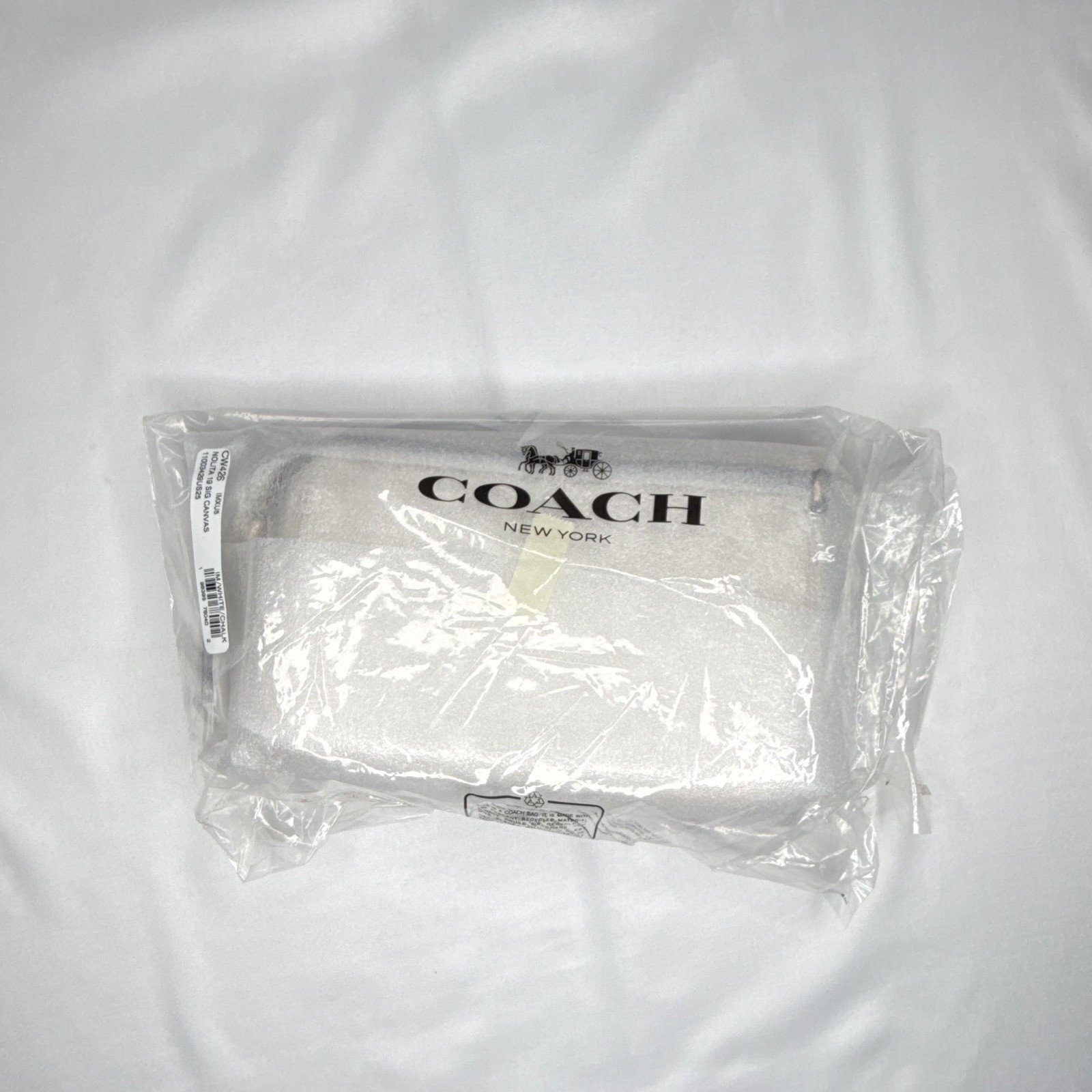 COACH Nolita 19 Wristle Bag Signature Canvas Gold White Chalk CW426