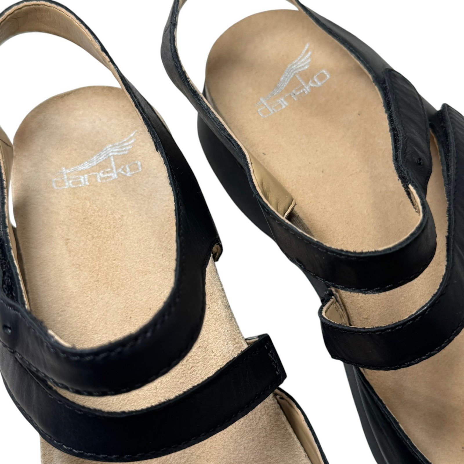 Dansko Women’s Rissa Closed Toe Nappa Leather Sandal Clog Black Size 40 9.5-10