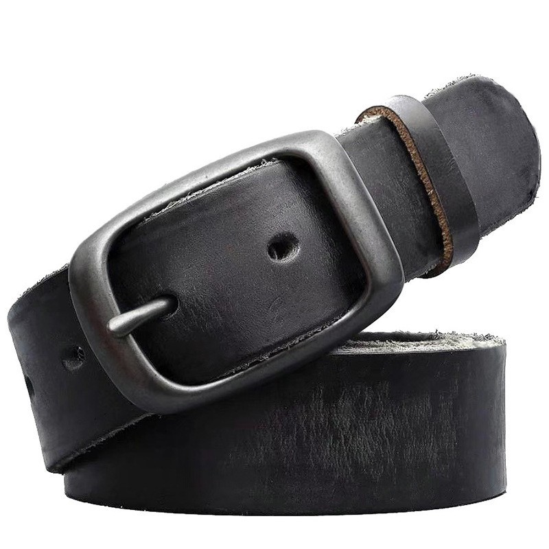 Men’s Genuine Buffalo FULL GRAIN ThickLeather Heavy Duty Belt 3.7cm width