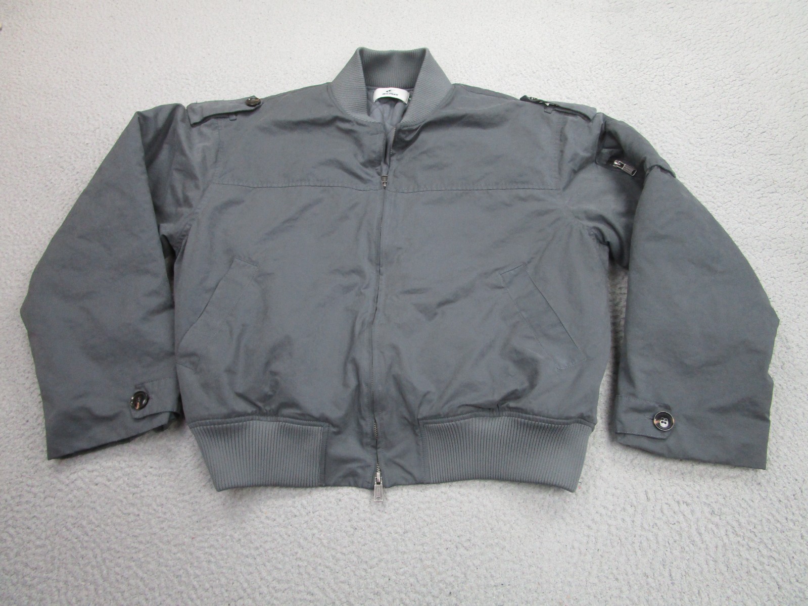 Scuffers Jacket Mens M Gray London Bomber Full Zip Quilted Lining Insulated