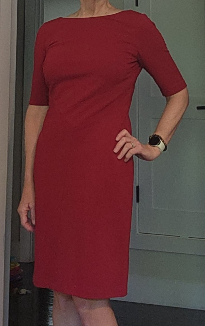 LAFAYETTE 148 New York Red Ponte Sheath Dress / MSRP $498 / Size 8