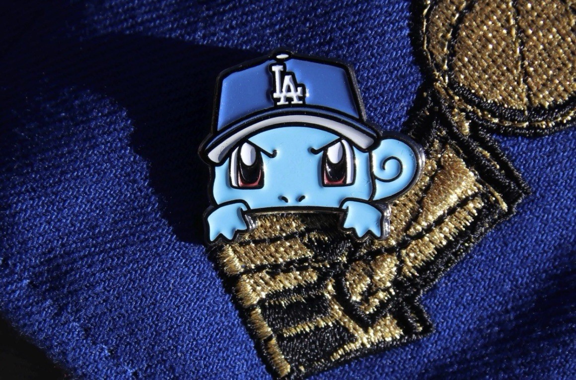 Los Angeles Dodgers Squirtle Pokémon Peeker Pin Enamel new era la bayfitteds