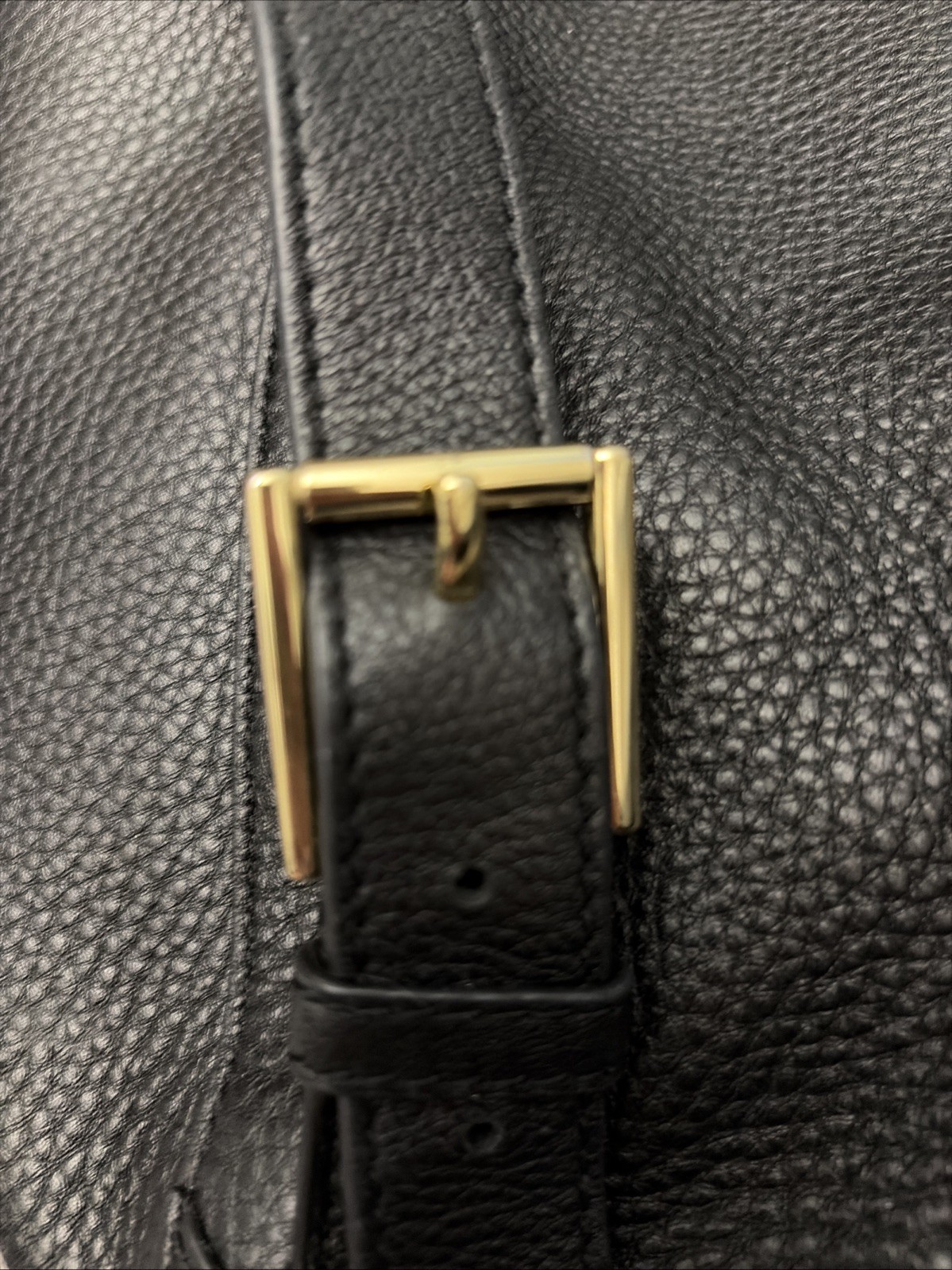 Tory Burch Black Pebbled Leather Backpack Handbag
