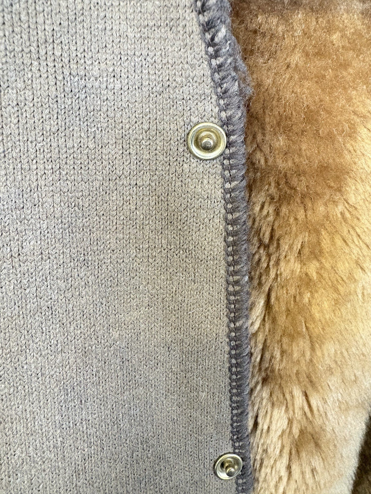 Barbour A295 Acrylic Jacket Lining Size C42 107cm Brown Shearling Warm Pile