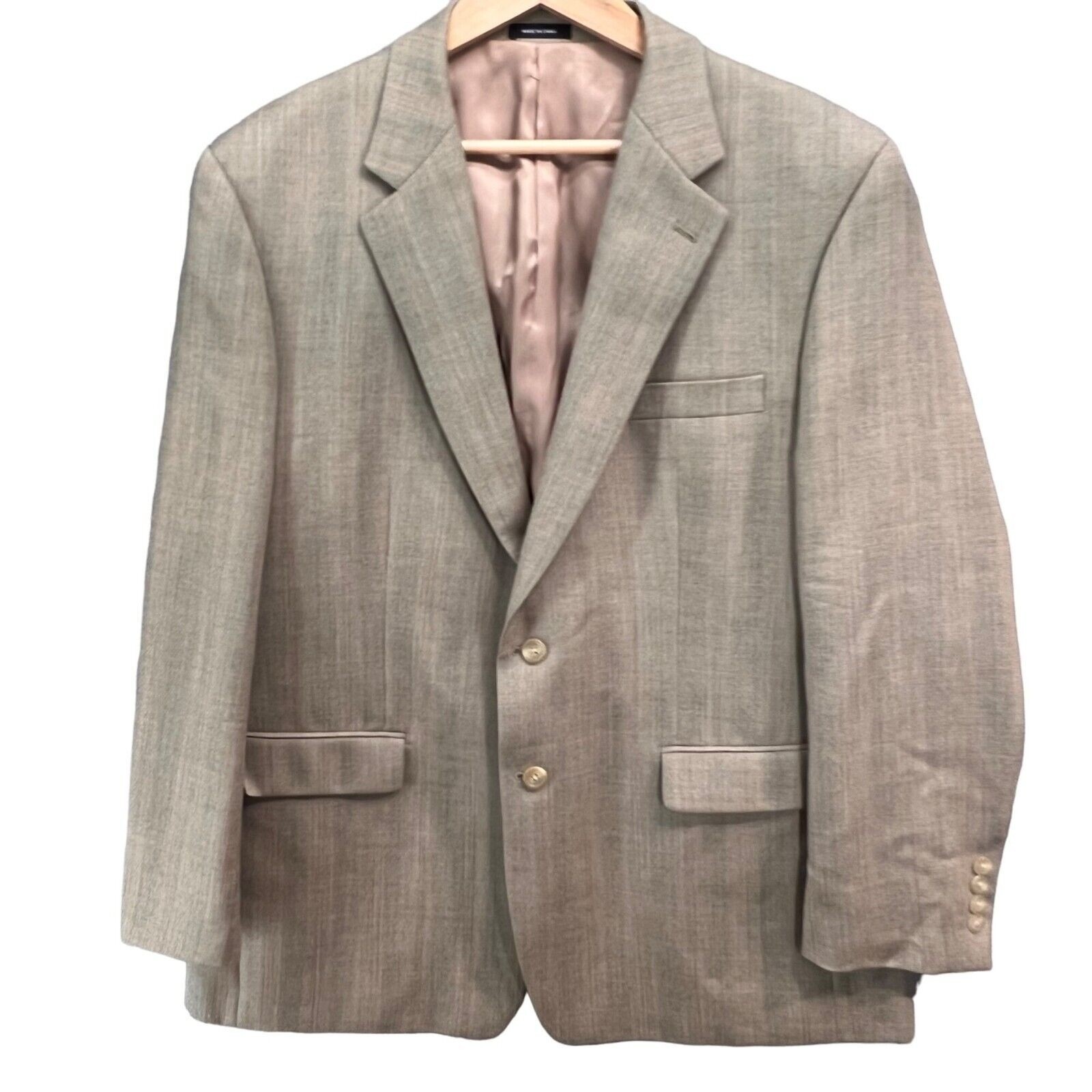 Lauren Ralph Lauren Blazer 46R Brown Wool Sport Coat Classic Two Button Jacket