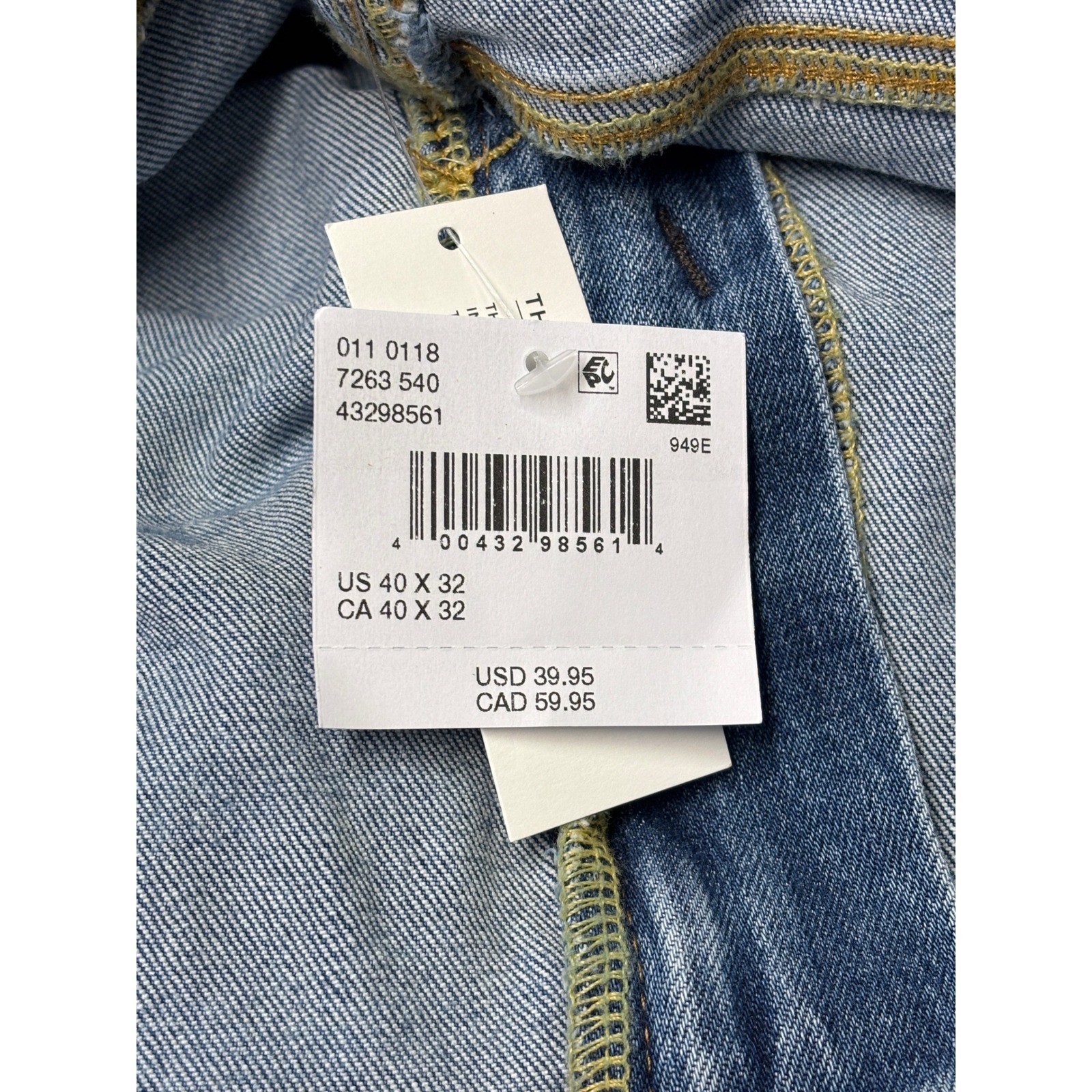 NWT American Eagle Airflex+ Athletic Fit Mens Jeans 40×32 Medium Indigo Wash