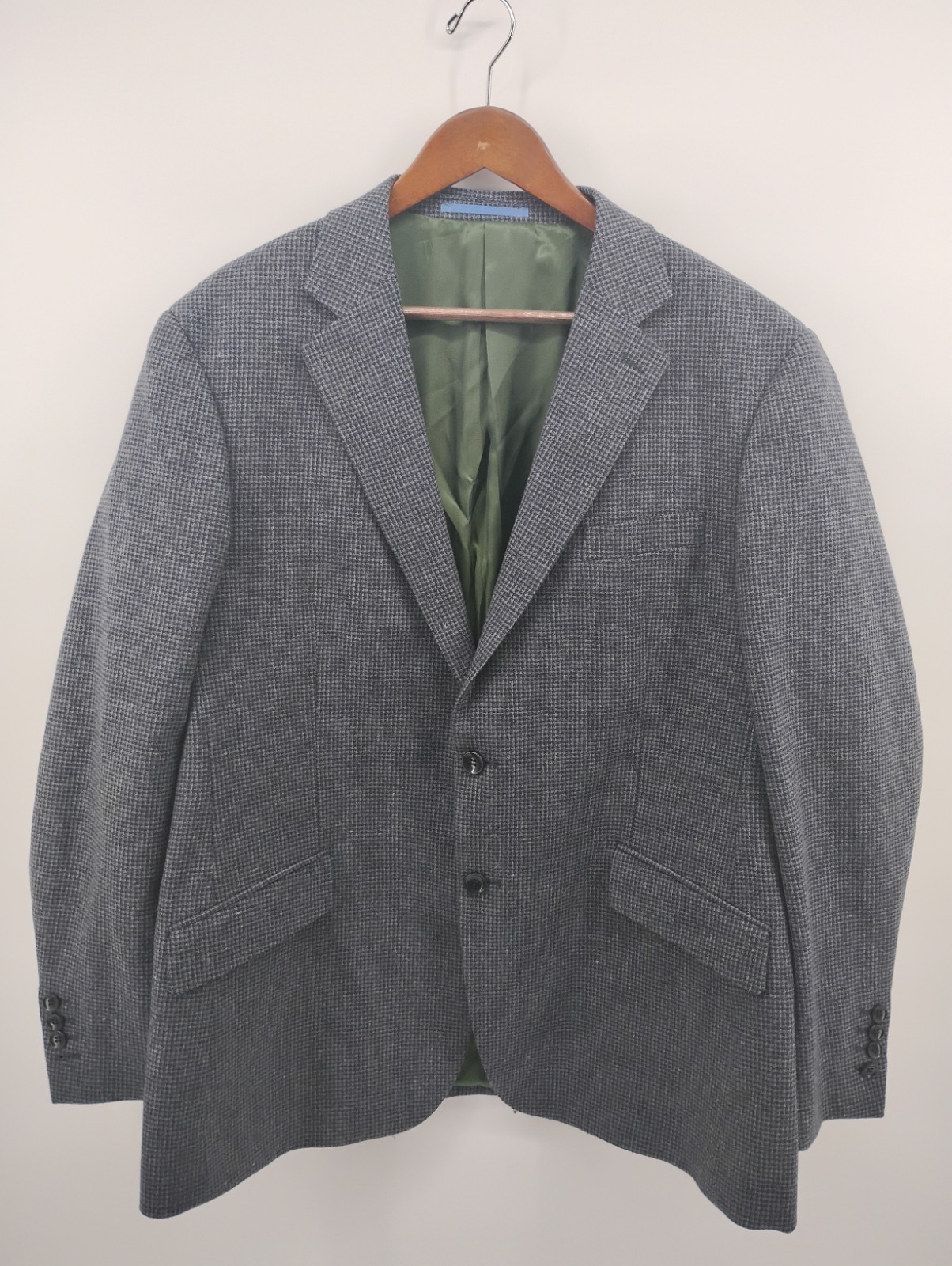 Charles Tyrwhitt Blue Hounds Tooth Blazer 46 R Classic Fit