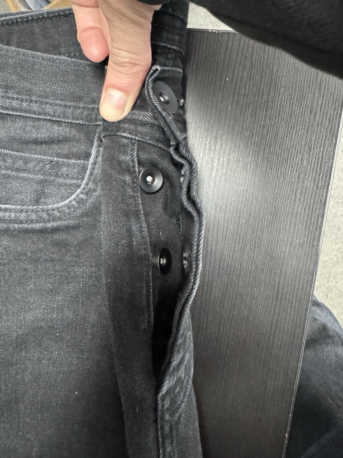 The Unbranded Brand Jeans Selvedge Jeans 32×32 Mens Black Slim Fit Stretch UB444
