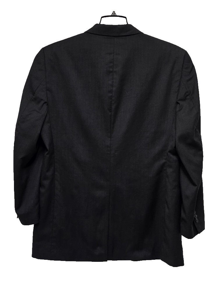 Jos. A. Bank Traveler’s Collection 44 L Wool Charcoal Black Sport Coat Sharp!