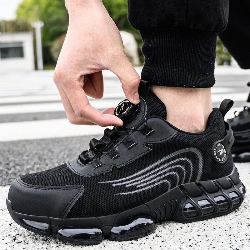 Steel Toe Shoes Men Lightweight Anti-smash Steel Toe Sneakers Indestructible