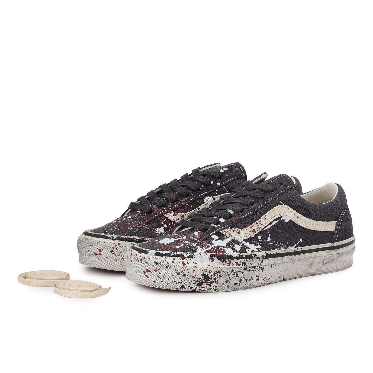 Vans Premium Old Skool 36 Paint Splatter Charcoal VN000D9RH91 Men’s Size New