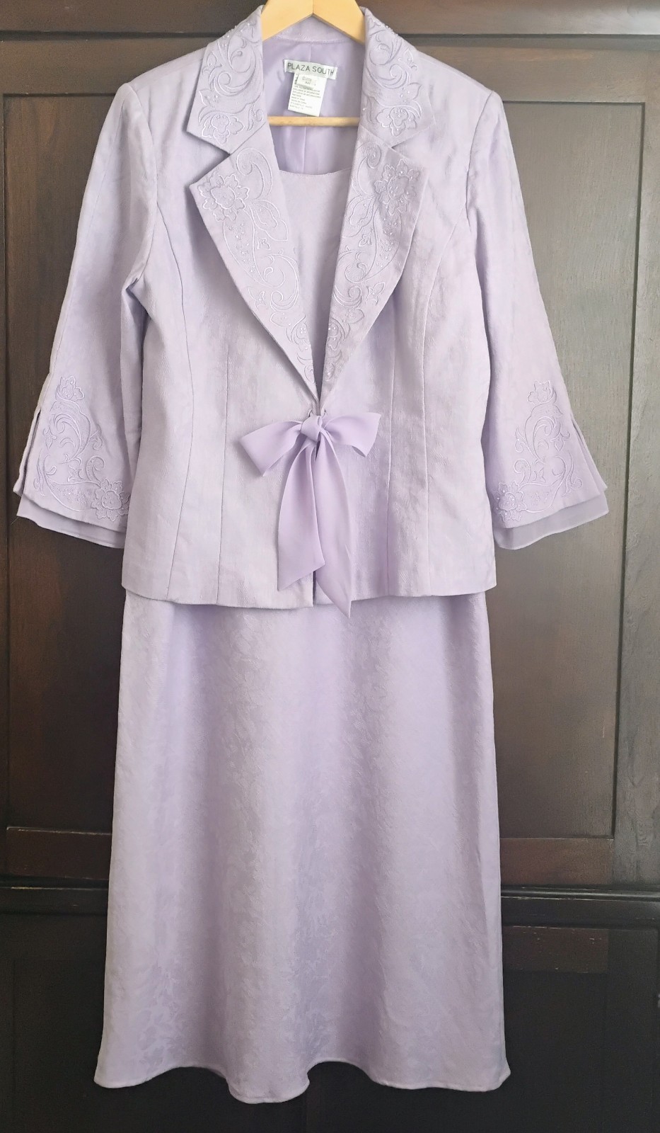 Plaza South Lavender Elegant Formal 2 Piece Dress With Jacket Size 12