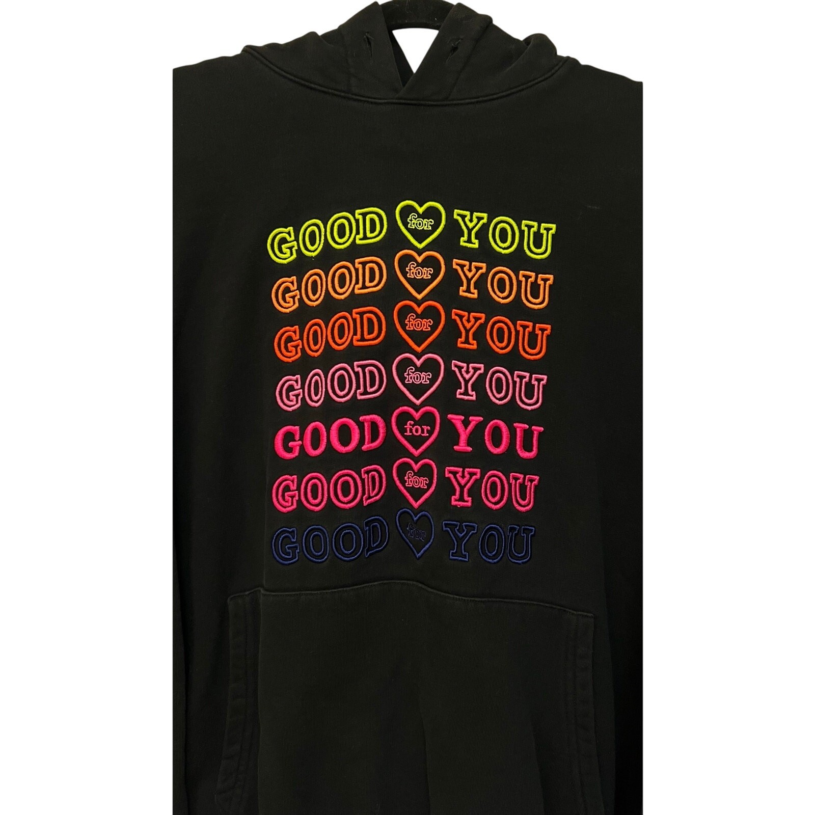 IRENEISGOOD BTS JHOPE JIMIN Black Fleece Hoodie sz S For You Embroidered Labels