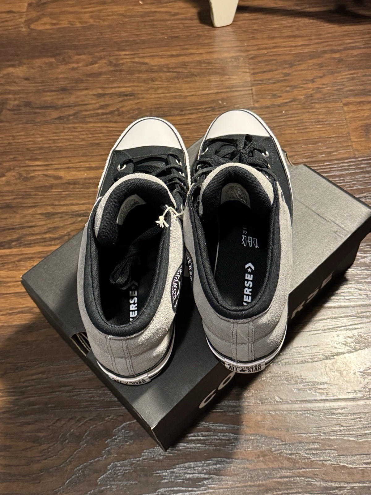 Converse All Star Men’s Athletic Sneakers Black Gray Mid Top A16470C Breathable