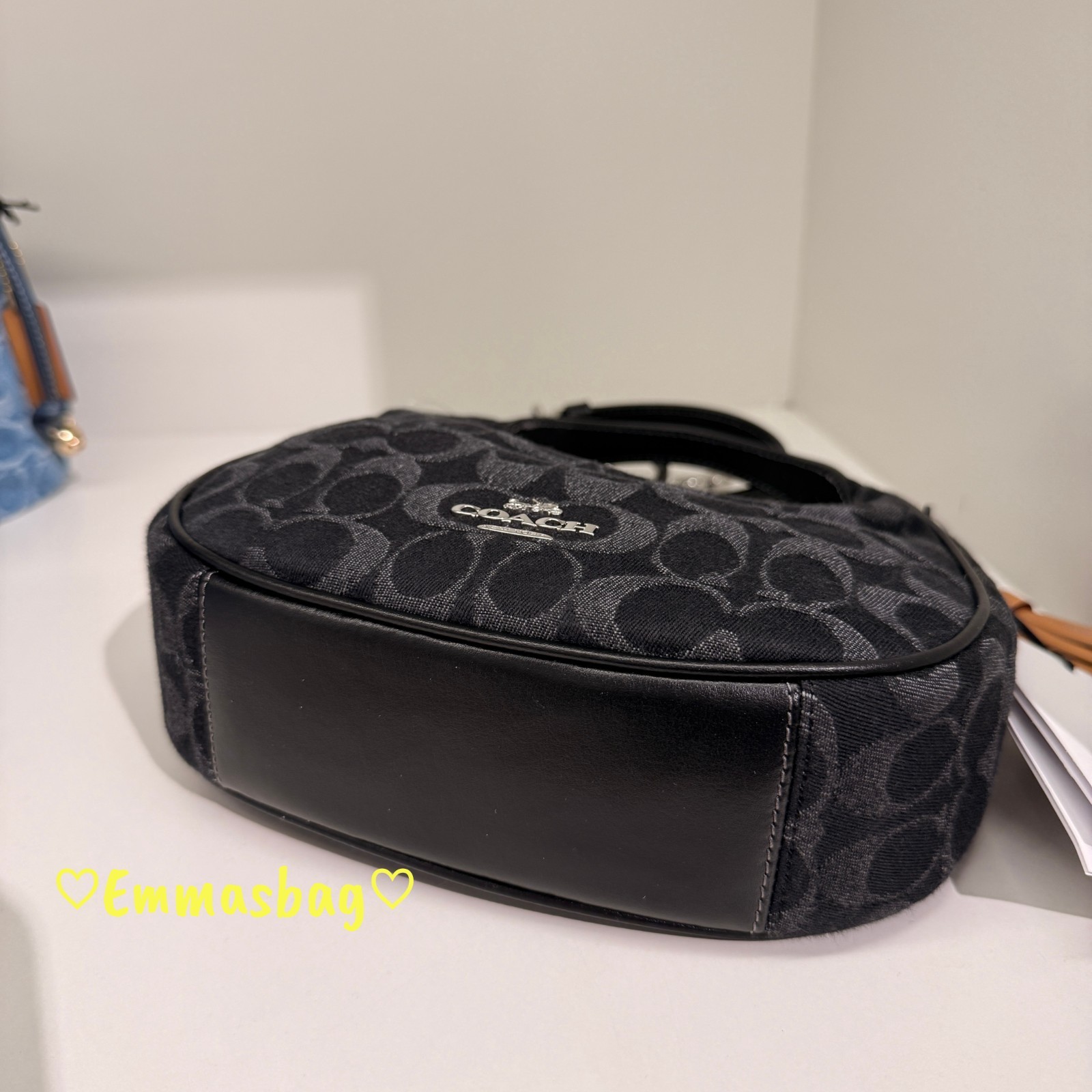 Coach Carmen Mini Crossbody Bag In Signature Denim CCZ47 denim/Silver/Black