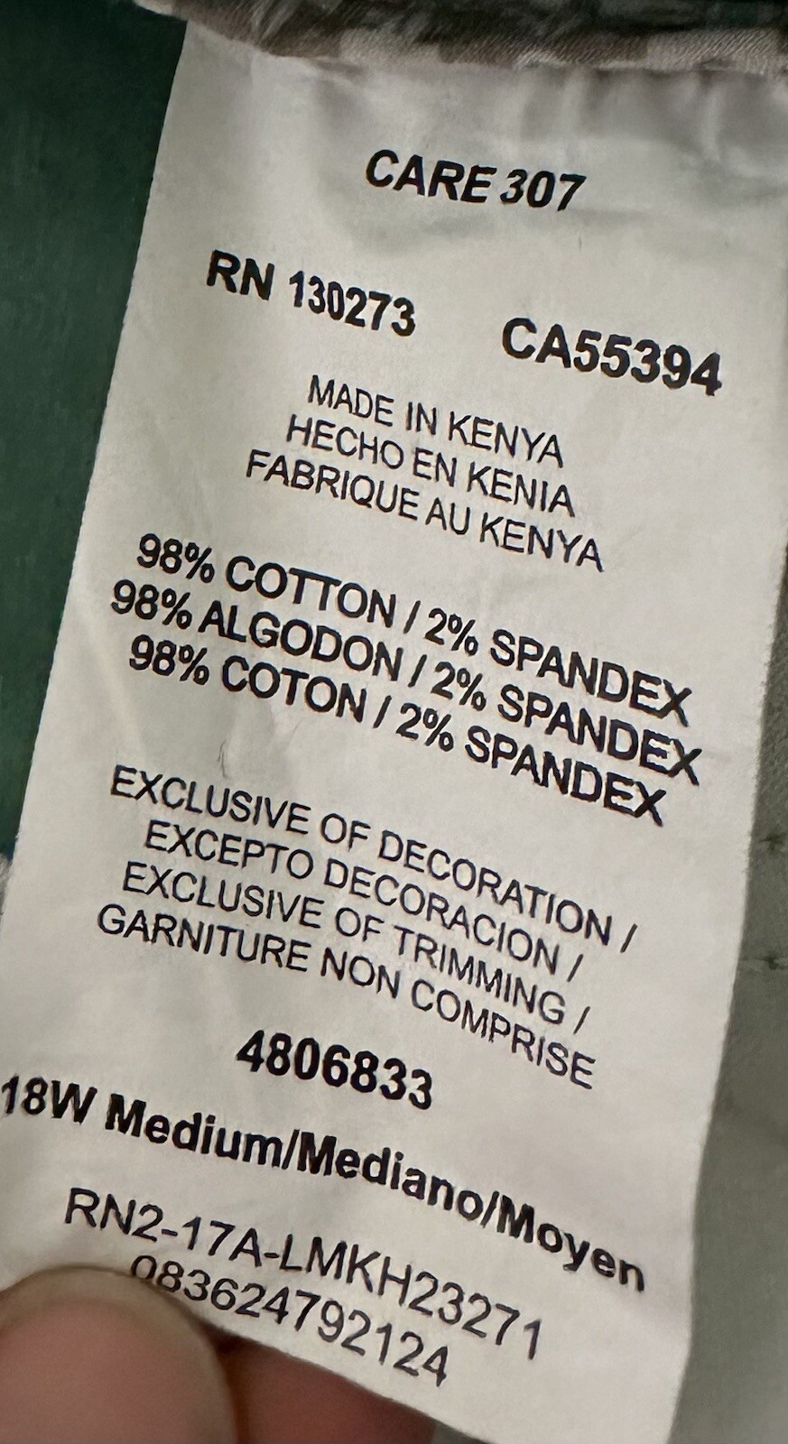 LEE Capri Size 18W Spearmint Green Mid Rise Fit Cropped Pant New Nwt!