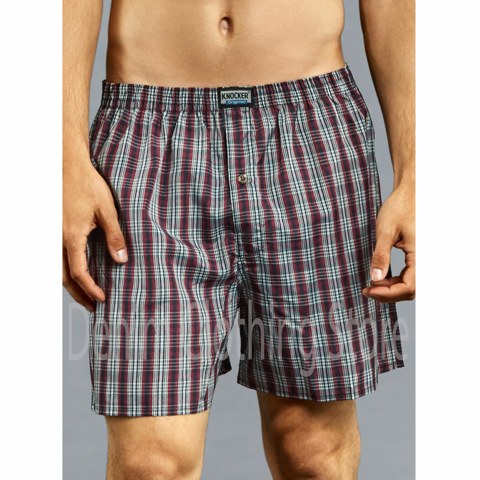 Men’s Knocker Boxer Trunk Plaid Shorts Underwear Cotton Briefs 3 6 12 Lot S-3XL