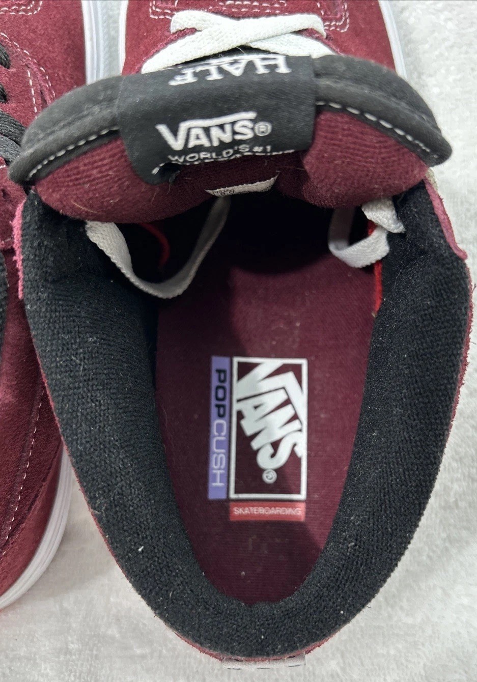 VANS HALF CAB SKATE BURGUNDY MEN’S SZ (8) 721454 NEW W/O BOX