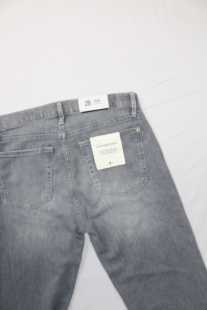 7 For All Mankind Women’s Dojo Original Light Wash Flared Distressed Jeans