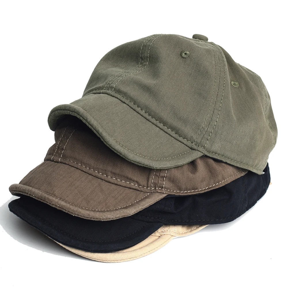 Cotton Vintage Baseball Cap Unisex Short Brim Adjustable Casual Daily Hat
