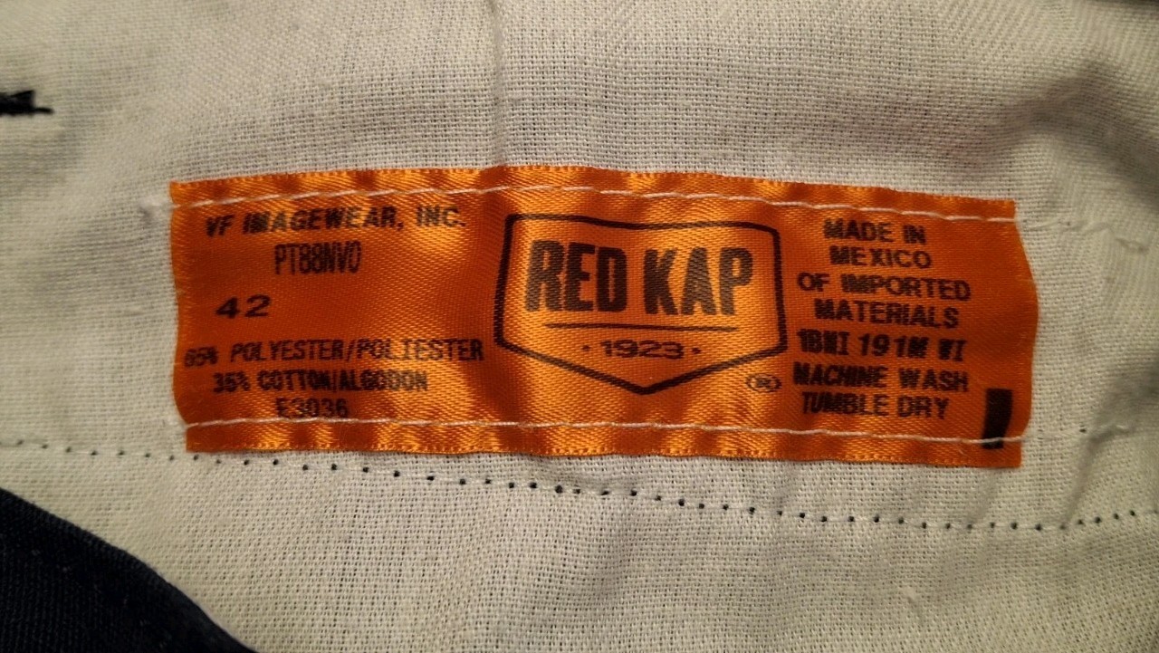 Red Kap Men’s Industrial Cargo Work Pants Navy Blue 42×30 Utility Uniform PT88