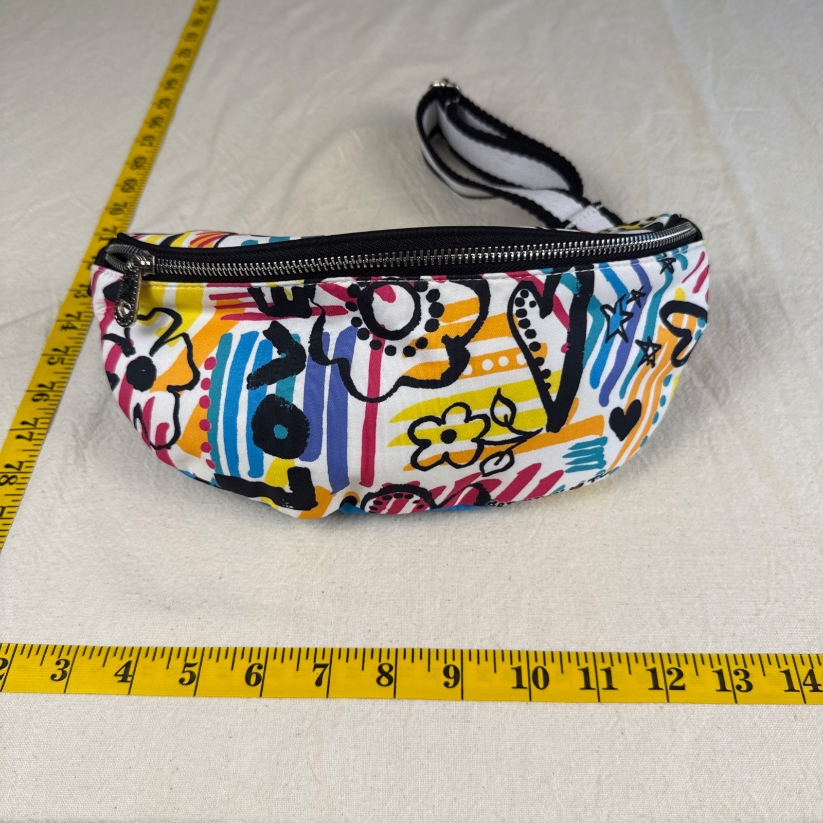 Brighton Shoulder Bag Womens Small Multicolor Pop Art Graffiti Love Heart Floral