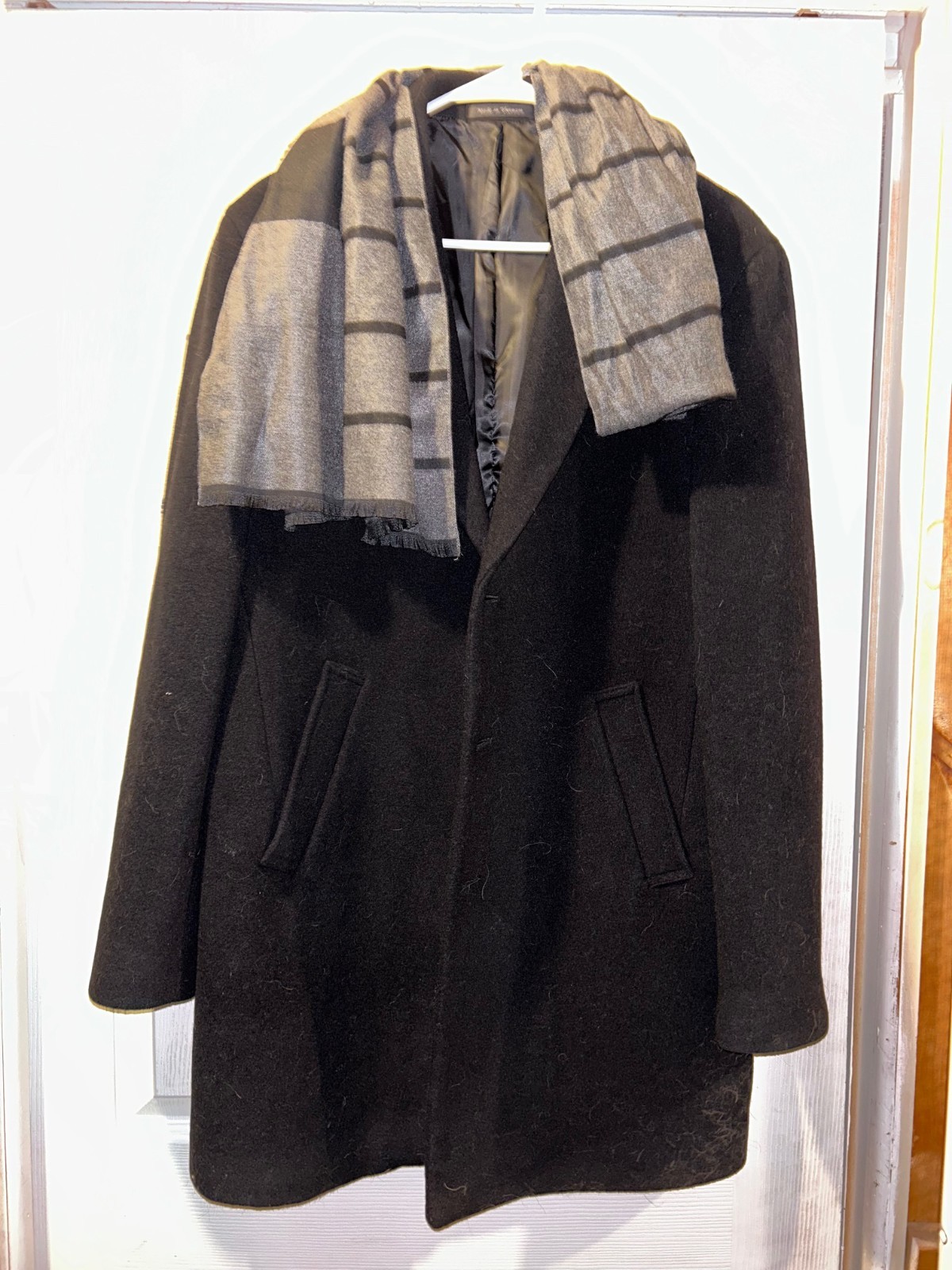 Calvin Klein Slim Fit Pea coat with Scarf – Medium – Mens