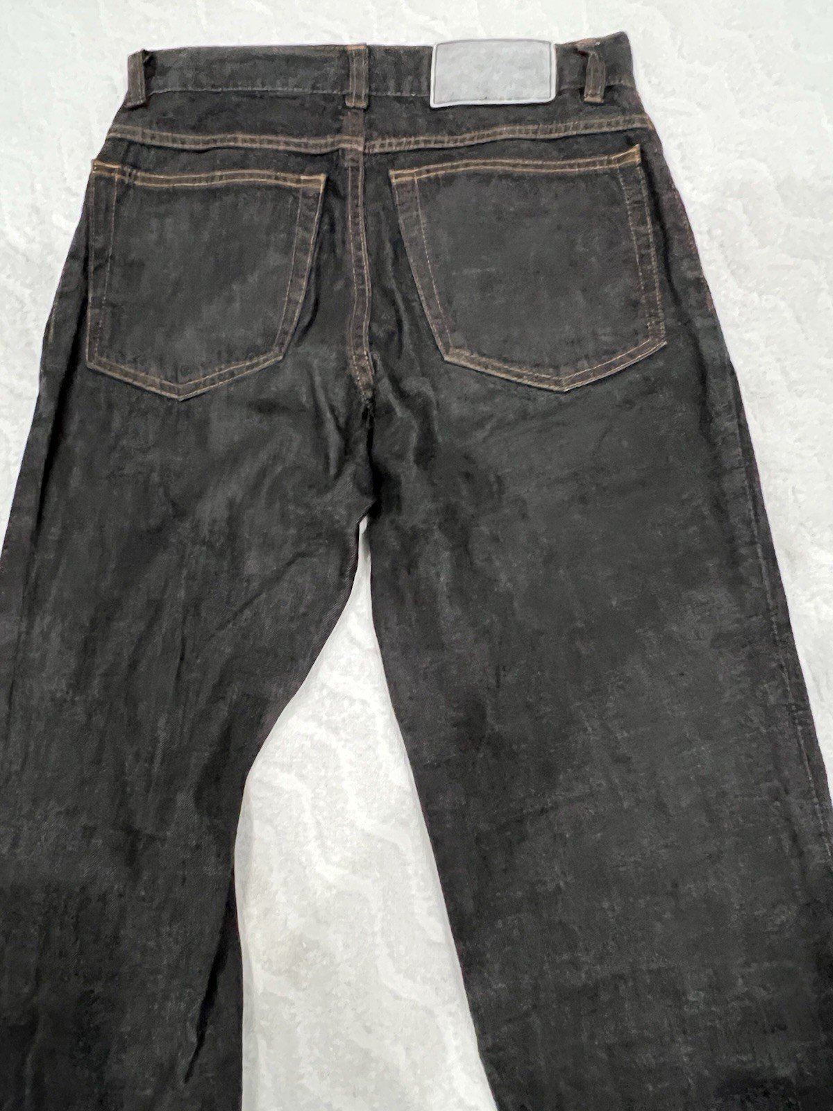 Vintage Women Gucci by Tom Ford Size 38 Wide Leg Boot Cut Flared Jeans Dark Gray